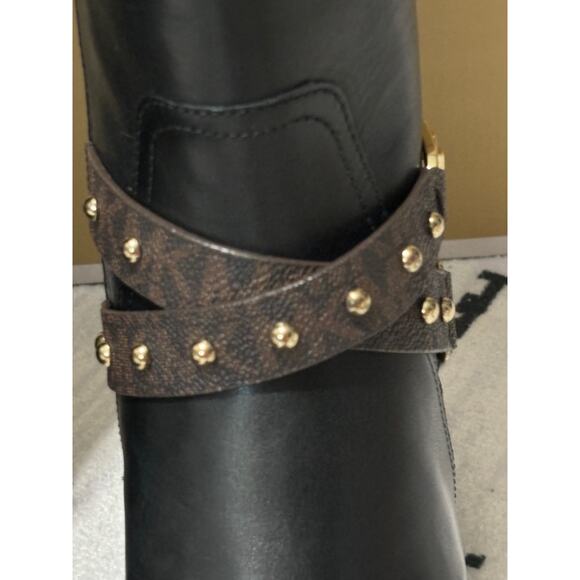 Michael Kors Kincaid Leather Riding Boot Size 8 M Dome Studs Western Equestrian - Picture 6 of 10